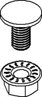 Niedax Schraube Flachrundkopf FLM 8X16 F