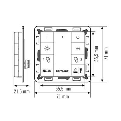 ESYLUX DALI 8-fach Taster PUSH BUT #EC10431265