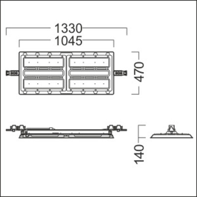 Zumtobel Group LED-Hallenleuchte 840 CR2 L35k- #42936153