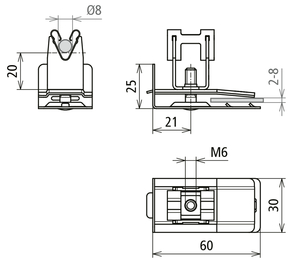 DEHN Dachleitungshalter für Dach-Wandplatten 206379
