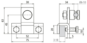 DEHN Anschlussklemme senkr. für Ex-Zone 2/22 für 372169