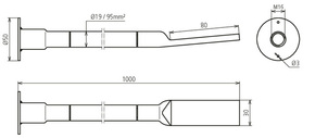 DEHN Kupfer-Kabel-Erdungsbrücke NYY-O mit Anschlussp 419502