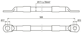 DEHN CuStAl-Kabel-Erdungsverb. beidseitig 419511