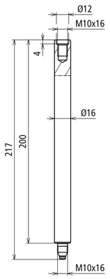 DEHN Sockelhalterstangenset 4x 16x200mm NIRO für SOH 4 200 V2A