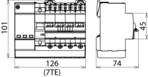 DEHN Schutzeinrichtungen für Überspannungen SPD+POP 4 255 C63