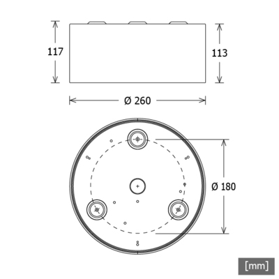 LTS Licht&Leuchten LED-Anbaudownlight 827, schwarz VTFL-A 102.827 sw