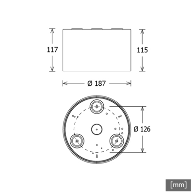 LTS Licht&Leuchten LED-Anbaudownlight 840, si VTFS-A 101.840 si