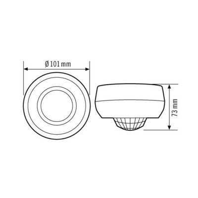 ESYLUX Decken-Bewegungsmelder MD360/24 BASIC IP54