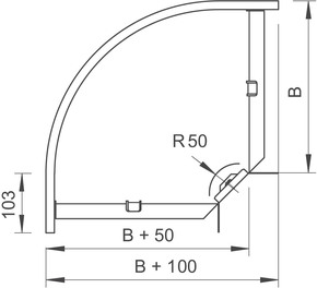 OBO Bettermann Vertr Bogen 90Gr. 60x300mm 7125305