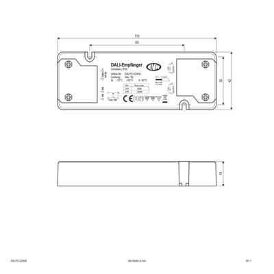 EVN Lichttechnik DALI-LED-Steuerung 10-24VDC 50-120W DALPD12245A
