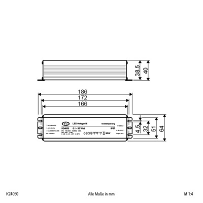 EVN Lichttechnik LED-Netzgerät NG24VDC0,1-50W IP67 K24050