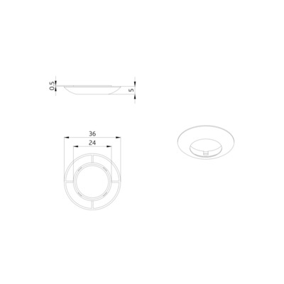 BEG Brück Electronic Abdeckring anthrazit 92235