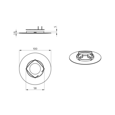 BEG Brück Electronic Abdeckring weiß 92692