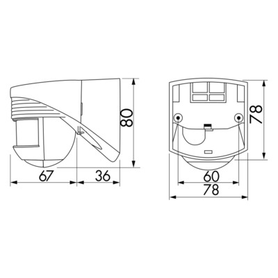 BEG Brück Electronic Bewegungsmelder schwarz LC-Click-N 200 sw