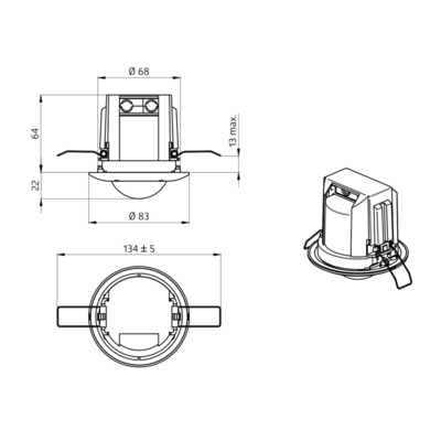 BEG Brück Electronic Sensor Deckenmontage OCCULOG-1C-DE