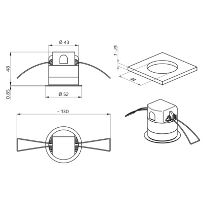 BEG Brück Electronic Präsenzmelder DALI-LINK PD1-DALILINK-FLAT-DE