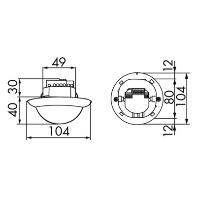 BEG Brück Electronic Präsenzmelder Korridor PD4-M-2C-K-UP