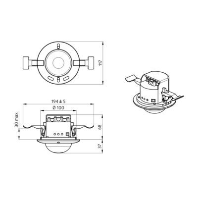 BEG Brück Electronic Präsenzmelder 2xDALI, 1C PD4MTRIO2DALIDSI1CDE