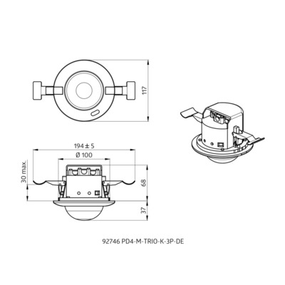 BEG Brück Electronic Präsenzmelder PD4-M-TRIO-K-3P-DE