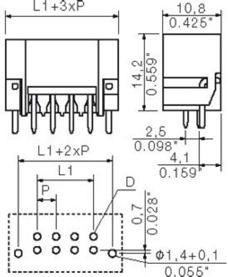 Weidmüller LP Verbinder B2L/S2L 3.5/6/180LF3.5SN S2L-SMT #1795200000