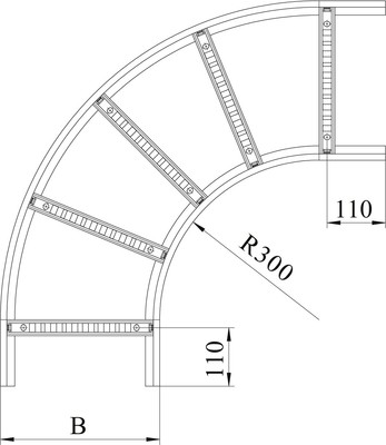 OBO Bettermann Vertr Bogen 90 Grad LB 90 630 R3 A4