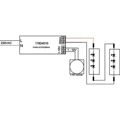 Brumberg Leuchten LED-Konverter 500mA 1-10V dimmbar 17824010
