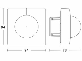 Steinel Präsenzmelder KNX IS 3360-E UP SW KNX