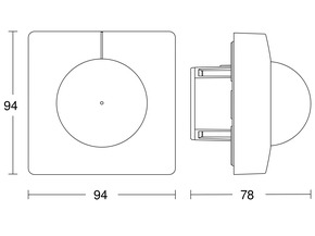 Steinel Bewegungsmelder KNX IS 345-E DE WS KNX