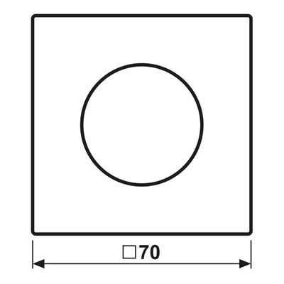 Jung Abdeckung für Drehdimmer Serie LS, Edelstahl ES 1740