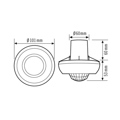 ESYLUX Decken-Bewegungsmelder MD 360/24 Basic FM