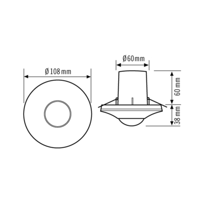 ESYLUX Decken-Präsenzmelder PD-C360i/8FMDUO DALI
