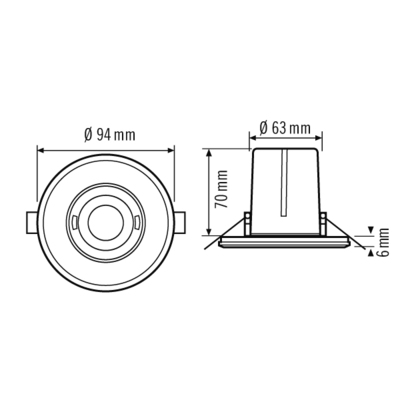 ESYLUX Decken-Präsenzmelder PDFLAT360i8R.WHFMKNX