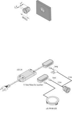 Hera Möbel-Einbauschalter 61500051701