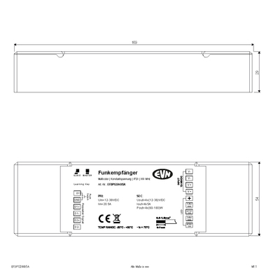 EVN Lichttechnik Funk Multicolor-Empfänger EFDP12244X5A