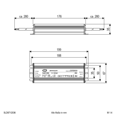 EVN Lichttechnik LED-Netzgerät 12V dimmbar 15-36W SLD6712036