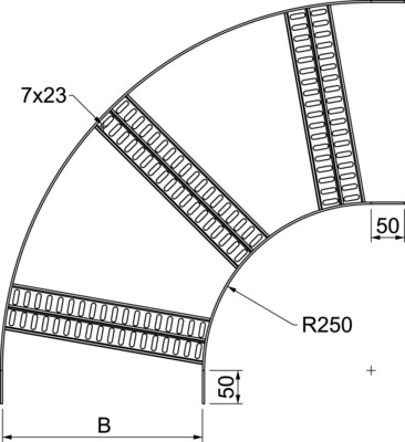 OBO Bettermann Vertr Bogen 90° mit Z-Sprosse SLZB L 90 500 FT