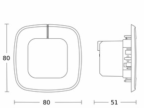 Steinel Präsenzmelder XS-E KNX SW DE IR Quat SLIM 082260