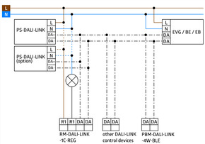 BEG Brück Electronic Relaismodul RM1-LINK-REG DALI2ws