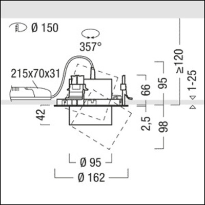 Zumtobel Group LED-Einbaustrahler 927-65 V2-R S1200 #60716771
