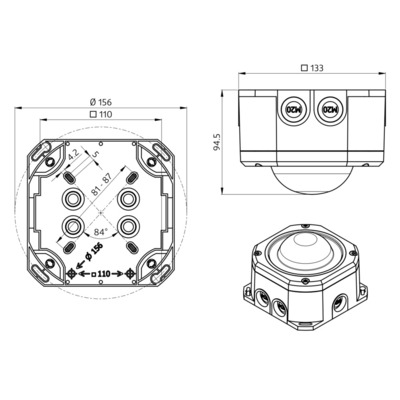 BEG Brück Electronic AP-Montageset IP65 weiß 93314