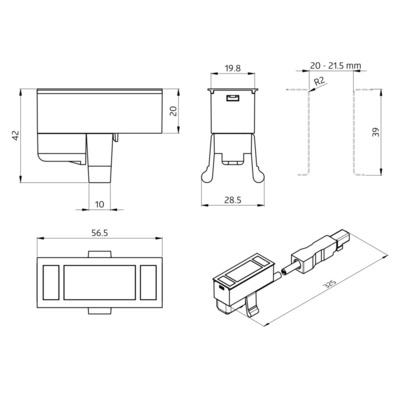 BEG Brück Electronic Multisensor Clip weiß PD5NLAM.BMS2DALI2WB