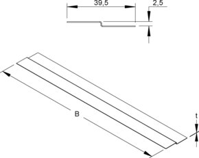 Niedax Deckelstoßleiste Z-Form 40x175mm DSLZ 2.5/200 S