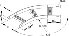 Niedax Bogen 45Gr. 40x500mm KLMUBB 40.500 F