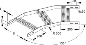 Niedax Bogen 45Gr. 40x300mm KLMZBBL 40.300 F