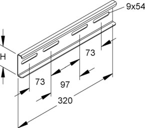 Niedax Stoßstellenverbinder 60x320mm KSV 60/320 E5
