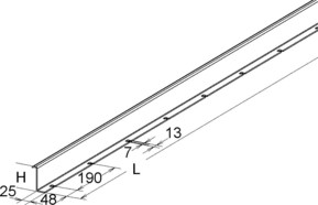 Niedax GFK-Trennsteg 50x2000mm LFGT 50