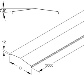 Niedax Deckel für MTC Gitterrinne 616,7x3000mm MTCC 600/7.5° S