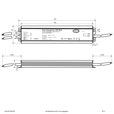 EVN Lichttechnik DALI Dimmer-Empfänger inkl. Netzgerät DALD6724240VS