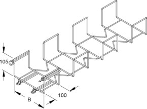 Niedax Bogen 90Gr. für MTC 105x150mm MTCE 105.150 F