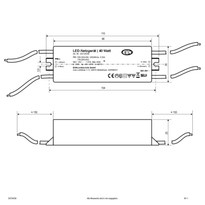 EVN Lichttechnik LED-Netzgerät 24V/DC E6724036
